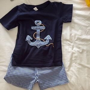 Nautical Anchor Navy Blue Toddler Set